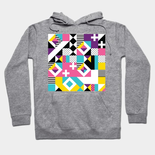 Colorful Abstract Geometric Modern Pattern Hoodie by Printable Pretty